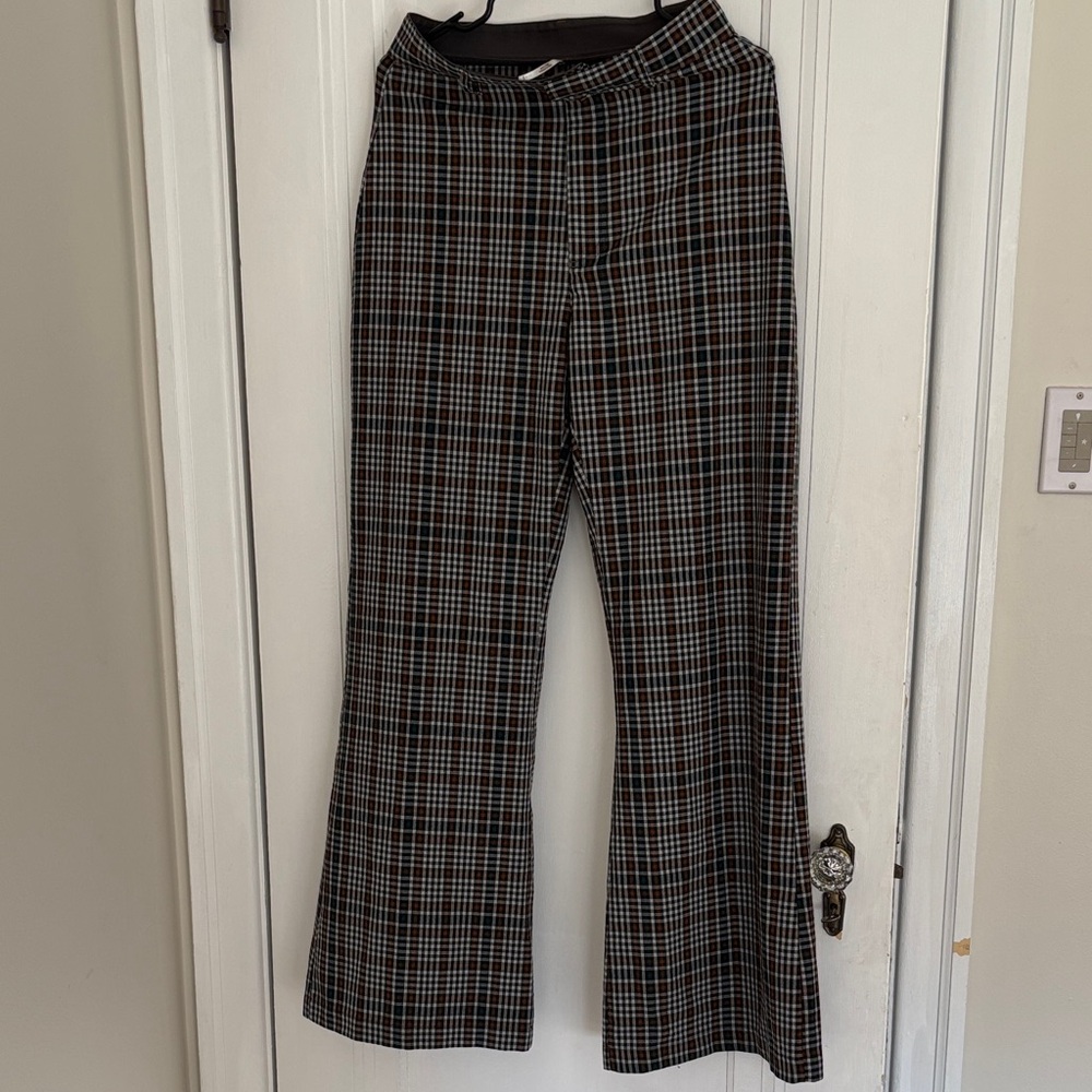Free People Plaid Trousers